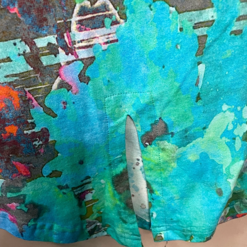 Parsley & Sage plus size, 3/4 sleeve, scoop neck multi color pullover top - Picture 5 of 9